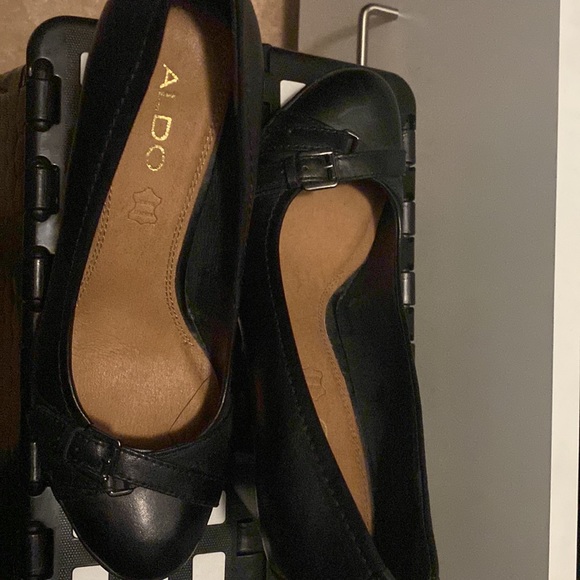 Brand new Aldo black solid pumps. Genuine leather. Never miss a beat with this. - Picture 3 of 5